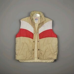 Retro Colorblock Puffer Vest